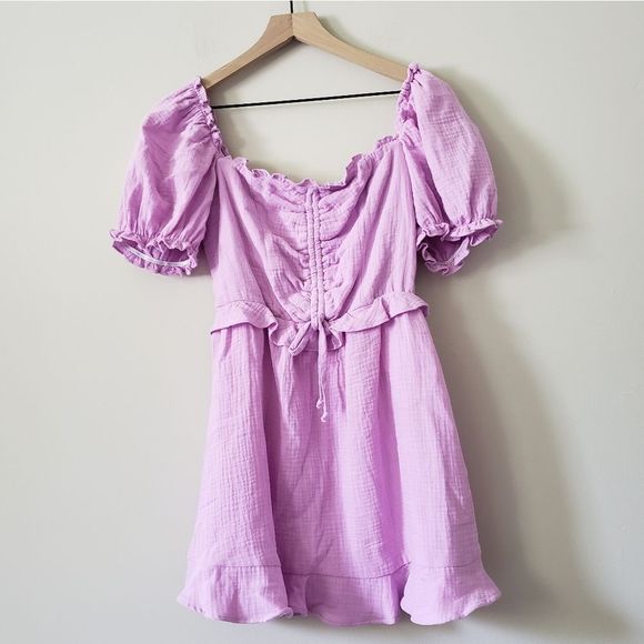 Show Me Your Mumu Sophie Mini Dress in Bright Lilac Purple Size Medium - Picture 2 of 7